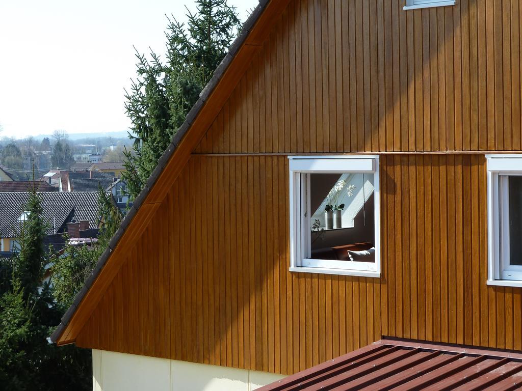 Helle 70 Qm Ferienwohnung Mit Herrlichem Blick Teningen Bagian luar foto